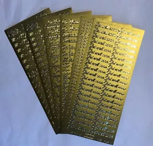 Gold/Silver Peel Offs TWO sheets Wording phrases, rings Card Making Scrapbooking - Picture 1 of 15