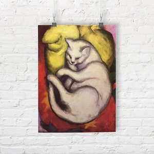 Franz Marc: Cat on a Yellow Cushion. Fine Art Print/Poster - Picture 1 of 1