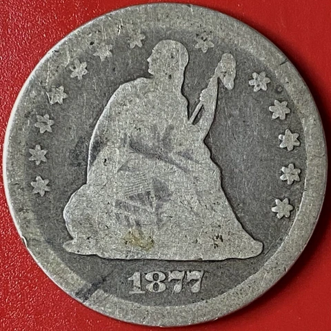 1877-CC SEATED LIBERTY QUARTER Cover