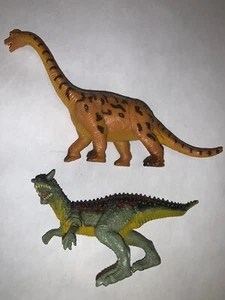 Dinosaurier Kunststoff Actionfiguren 2 Stück Carnotaurus Brachiosaurus - Bild 1 von 23