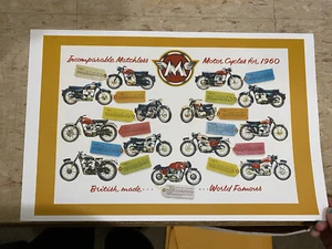 Póster anuncio de motocicleta vintage B4300 sin igual - Imagen 1 de 1