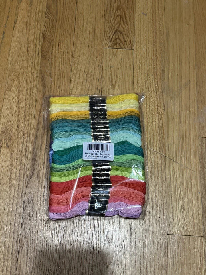 100 Piece Cotton Embroidery Floss Full Skeins Various Colors as Shown - Image 1 of 3
