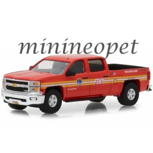 GREENLIGHT 2015 CHEVY SILVERADO NEW YORK FIRE DEPT. FDNY PICK UP 1/64 RED 30009 - Picture 1 of 2