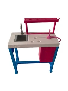 Barbie Career Science Lab Desk Replacement Table Sink Bunsen Burner Scientist - Picture 1 of 7
