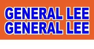 DUKES OF HAZZARD GENERAL LEE WORDS DECAL SET x2  4"H x 35"W - Picture 1 of 1