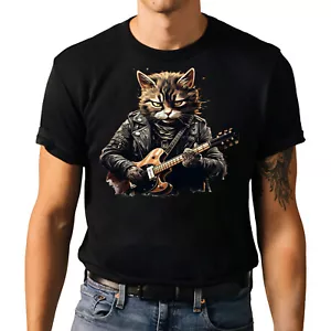 Camiseta Divertida Guitarra Gato - Animal Pet Rock Music Amantes Camiseta - Imagen 1 de 39