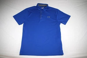 Under Armour Polo Shirt Heatgear Men M Blue NEW - Picture 1 of 3