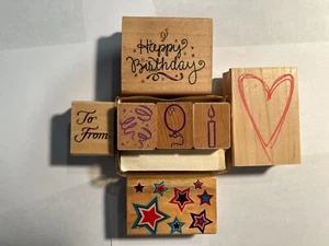 Hero Arts Mix Happy Birthday Ballon Kerze Herz Happy Birthday an:aus: Sternen - Bild 1 von 2