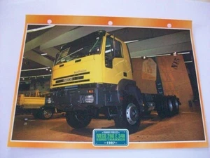 CARTE FICHE CAMION TRAVAUX PUBLICS IVECO 260 E 34 H EUROTRAKKER 1997 - Picture 1 of 1