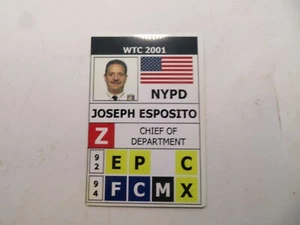 ID CARD POLICE CAPT 2011 10th Anniversary WORLD TRADE CENTER chief dept - Picture 1 of 2