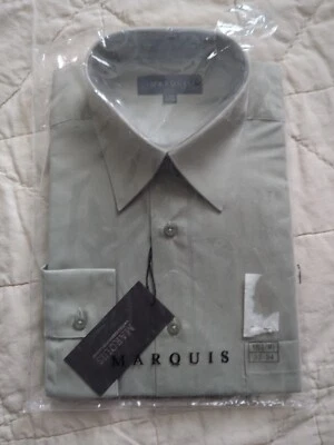 Camisa de vestir de manga larga para hombre Marquis - talla 15 1/2 (M)/ 33-34 - oliva claro Foto 1 de 3