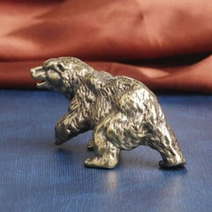Solid Brass Bear Figurine Statue Animal Figurines Toys House Desktop Decoration - Picture 1 of 11