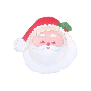 VINTAGE! Santa Hard Plastic Serving Bowl Snacks Decoration oct24 - Picture 1 of 16