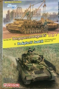 1/35 tedesco Pz.Kpfw. IV Ausf. H + BergePz.wg. IV 2-in-1 ~ NUOVO Dragon DML #6951 - Foto 1 di 5