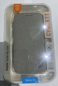 CYGNETT CACHE TACTILE FLIP PROTECTIVE CASE - SAMSUNG GALAXY S4 i9500 - GREY - Picture 1 of 2