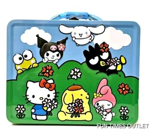 Sanrio Hello Kitty Lunch Box Kuromi Melody Girls Snack Tote Travel Make Up Tin - Picture 1 of 7