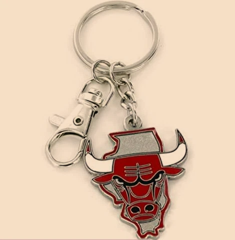 Chicago Bulls State Design Heavyweight Metal Keychain Keyrings Cover