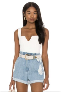 NWT Show Me Your Mumu Atla Bodysuit White Size S - Picture 1 of 12