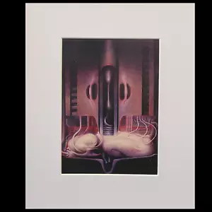H. R. Giger Homage to AS Beckett II Matted Ready to Frame Print - Picture 1 of 2