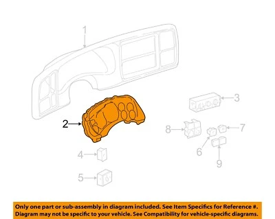 Used Speedometer Gauge fits: 2002 Chevrolet Silverado 1500 pickup cluster MPH US - Image 1 of 4