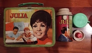 1969 JULIA Nurse TV Series METAL Lunch Box with Thermos By: King Seeley Vintage - Picture 1 of 12