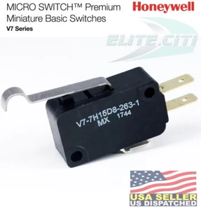 HONEYWELL V7-7H15D8-263-1 Premium Mini Snap Swch,3A,SPDT,Pin NO SEAL PIN PLUNGER - Picture 1 of 6