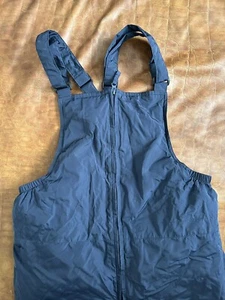 Lands End Navy Blue Squall Grow-A-Longs Snow Bibs Ski Bib Pants Youth Size 20 - Picture 1 of 4