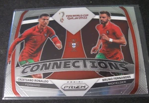 CRISTIANO RONALDO/BRUNO FERNANDES 2022 Panini Prizm FIFA WC Qatar Connections #7 - Imagen 1 de 2