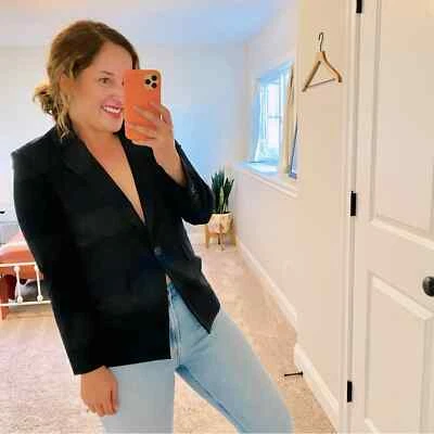 Veronica Beard Blue Gray Striped Dickey Blazer Jacket 2 - Image 1 of 4