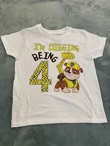 New (1) Birthday 4 Kids T-shirt - Picture 1 of 2