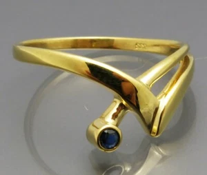 ANILLO SAFIR ELEGANTE DISEÑO REIF - DORADO 333 - Imagen 1 de 4