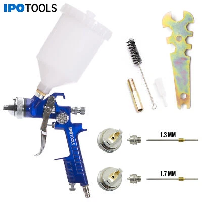 IPO-TOOLS 1,3mm H-827P HVLP Lackierpistole Spritzpistole Spraypistole + 1,7mm Düsensatz