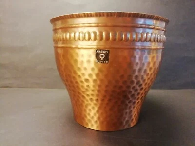 Blumentopf Übertopf Pflanztopf Massiv Kupfer 17,0 cm Ø - Bild 1 von 4