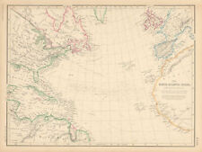 North Atlantic Ocean showing Gulf Stream, currents & Sargasso Sea LOWRY 1859 map