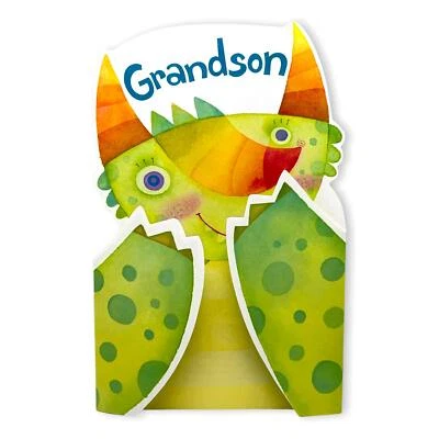HAPPY BIRTHDAY Card, For GRANDSON by American Greetings - HUG MONSTER + Envelope - Image 1 of 4