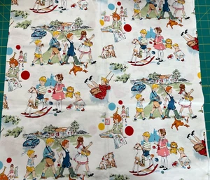 Vtg 2003 SAGEGLEN, USA Alexander Henry Retro Children Cotton 1 yd 18" x 43" - Picture 1 of 3