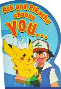 1999 NINTENDO POKEMON ASH AND PIKACHU CHOOSE YOU BIRTHDAY CARD NEW FREE SHIPPING - Picture 1 of 4