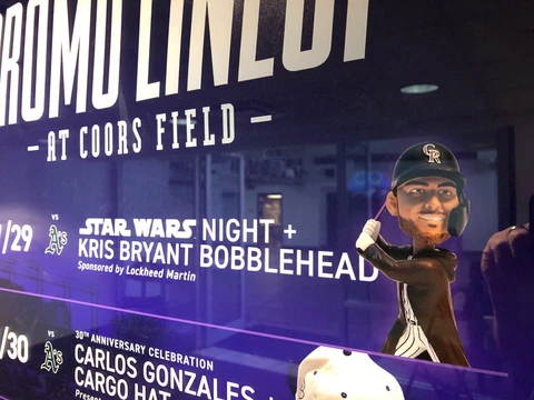 Kris Bryant Star Wars Jedi Bobblehead Colorado Rockies SGA PRESALE 7/29/23 NIB ! Cover