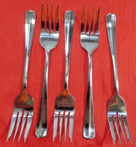 5 PFALTZGRAFF COURTLAND  Salad FORKS  STAINLESS  FLATWARE Lightly Used! EUC - Picture 1 of 3