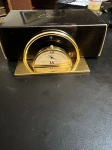 Chass Howard Miller Half Moon Circle Desk Clock Business Card Holder - Picture 1 of 8