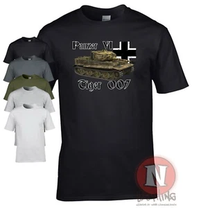Camiseta tanque Panzer 6 Tiger 007 Segunda Guerra Mundial armadura militar alemana Michael Wittmann - Imagen 1 de 6