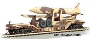 COCHE PLANO Escala HO EJÉRCITO DE EE. UU. 52' CENTRO-DEPRIMIDO con MISIL Bachmann Nuevo 18340 - Imagen 1 de 1