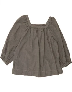 J. CREW Womens 3/4 Sleeve Blouse Top US 6 Medium Grey Check Cotton CP05 - Picture 1 of 3