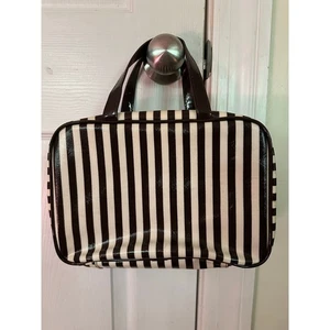 Henri Bendel Iconic Centennial Striped Double Handle Train Case Travel Bag BMR - Bild 1 von 14