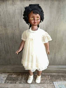 Vintage Uneeda 30" Doll MCM LXXIII 3274 African American Sleep Eyes 1970s - Picture 1 of 21
