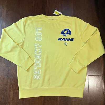 WILD COLLECTIVE NFL Los Angeles Rams Yellow Graphic Sweatshirt Mens size XL,NWT