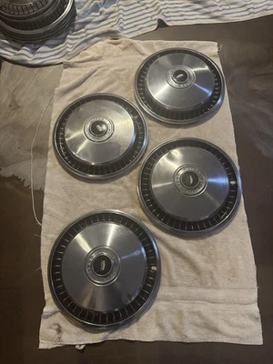1971-1977 Ford F100 Truck OEM 15in Hub Caps Polished Stainless SET OF 4 - Image 1 of 3