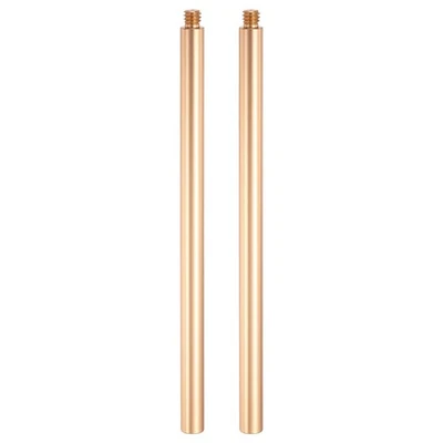 Varilla de extensión de metal de 6", 2 piezas tubo trípode rosca hembra a macho dorado de 1/4"-20 Foto 1 de 4