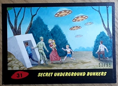 2017 Mars Attack's The Revenge Black Card 31 SECRET UNDERGROUND BASES. - Image 1 of 3