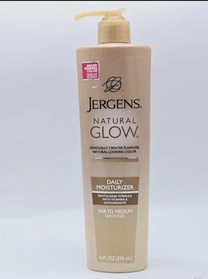 Jergens Natural Glow Daily Moisturizer, Fair to Medium,  10 Ounce Pump NEW - Image 1 of 4